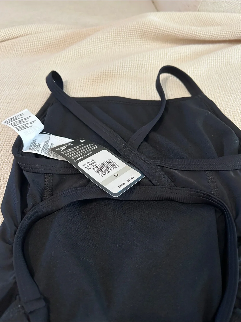 Speedo ProLt One piece Girls Youth Swimsuit, Black, Size 26Y, NWT